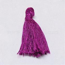 Polialgodón hecho a mano (poliéster algodón) decoraciones de borla, decoraciones colgantes, púrpura, 29~35mm