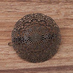 Eiserne Blume Haarnadel, Pferdeschwanzhalter Aussage, Haarschmuck für Frauen, Antik Bronze, 50 mm
