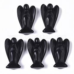 Natürliche Obsidian-Engel-Dekor-Heilsteine, Energie-Reiki-Geschenke für Frauen und Männer, Dekoration zu Hause, 41x26x13.5 mm