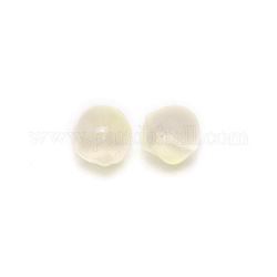 Perles en verre, pépites, la moitié foré, pour les accessoires de cheveux bricolage, jaune verge d'or clair, 13x12x11.5mm, Trou: 1.2mm