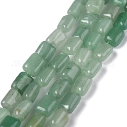 Chapelets de perles en aventurine vert naturel, cuboïde, 8x5.6~6x2.5~4mm, Trou: 1mm, Environ 44~52 pcs/chapelet, 14.96~15.74 pouce (38~40 cm)