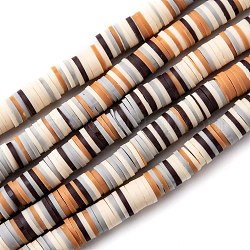 Handmade Polymer Clay Beads Strands, for DIY Jewelry Crafts Supplies, Heishi Beads, Disc/Flat Round, Peru, 8x1mm, Hole: 2mm, about 350pcs/strand, 15.75''(40cm)
