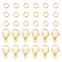 Corchetes de garra langosta de 304 acero inoxidable, con anillos de salto abiertos, dorado, 6.8x5.2x1.1 cm