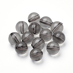 Transparent Acrylic Beads, Round, Black, 22mm, Hole: 3mm, about 93pcs/500g