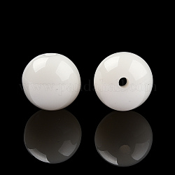 Непрозрачные шарики cmолы, круглые, старое кружево, 12x11.5 мм, отверстие : 1.6~1.8 мм