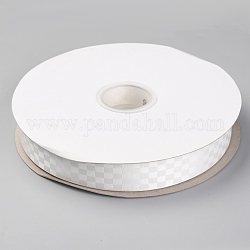 Polyesterbänder, Gittermuster, für DIY Geschenkverpackung, weiß, 1 Zoll (26 mm), ca. 100 Yard/Rolle (91.44m/Rolle)
