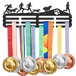 Superdant porte-médailles de course à pied avec chien présentoir médaille coureur trophée présentoir de sport prix cordon en métal robuste plus de 60 médailles cadeaux pour athlètes