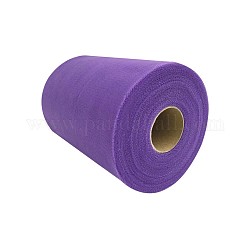 デコメッシュリボン  チュール生地  スカートを作るためのチュールロールスプールファブリック  青紫色  6インチ（15cm）  約100ヤード/ロール（91.44メートル/ロール）