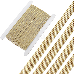 Gorgecraft 24 iarde di cavo/fascia di gomma elastica piatta, accessori per cucire indumenti per tessitura, oro, 10mm