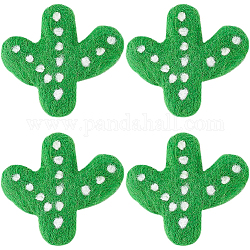 Ornamenti di cactus per infeltrimento ad ago in feltro per lavori manuali, per la visualizzazione di decorazioni per la casa, verde, 58~60x65x6~8mm
