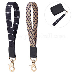 GOMAKERER 2 Pcs Wristlet Lanyard, Mixed Color Nylon Hand Wrist Keychain Wristlet Strap with Alloy Lobster Clasps Clips for Women Men Car Keys Wallet Phone Camera
