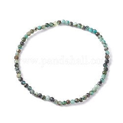 3 mm natürliche afrikanische Türkis (Jaspis) Perlen Stretch-Armband für Mädchen Frauen, Innendurchmesser: 2-1/4 Zoll (5.65 cm), Perlen: 3 mm