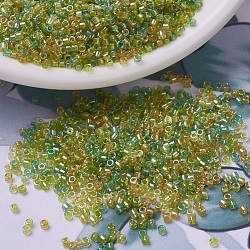 Perline miyuki delica, cilindro, perline giapponesi, 11/0, (db0983) mix di lime e lime foderato scintillante (giallo verde chartreuse), 1.3x1.6mm, Foro: 0.8 mm, circa 20000pcs/scatola, 100 g / borsa