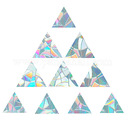 Regenbogenprismapaste, Fensteraufkleber Dekorationen, Dreieck, Farbig, 12x10 cm, 15x13 cm, 10 Stück / Set
