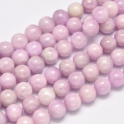 Runde Klasse ein natürlicher Kunzit Perlenstränge, Spodumenperlen, 10.5 mm, Bohrung: 1 mm, ca. 39 Stk. / Strang, 15.5 Zoll