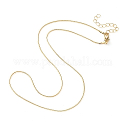 Runde Schlangenkette aus Messing für Männer und Frauen, Licht Gold, 18.5 Zoll (47.2 cm)