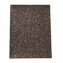 Tissu en cuir PU à paillettes, pour bowknots boucles d'oreilles chaussures sacs à main sacs à main bricolage fabrication de tissu couture, café, 20x15x0.06 cm