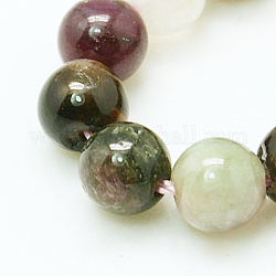 Natural Tourmaline Beads strands, Round, 6mm, Hole: 1mm