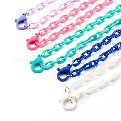 Персонализированные ожерелья-цепочки из абс-пластика, цепочки для сумочек, с карабин-лобстерами , разноцветные, 16.46 дюйм (41.8 см)
