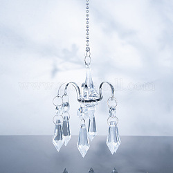 Glasanhänger Dekoration, hängende Sonnenfänger, mit Metall-Zubehör, für Gartenfenster-Hochzeits-Heimdekoration, Kugel, 245 mm