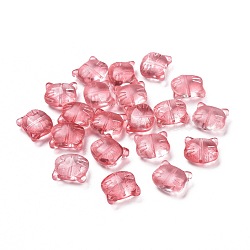 Perle di vetro, per fare gioielli, gatto, rosso ciliegia, 12.5x14x6.5mm, Foro: 1 mm