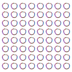 Unicraftale 100 шт., 6 мм цвета радуги, 304 открытых кольца из нержавеющей стали, круглое кольцо, 18 калибра, открытые кольца для прыжков, металлические кольца для браслета, ожерелья, изготовления ювелирных изделий