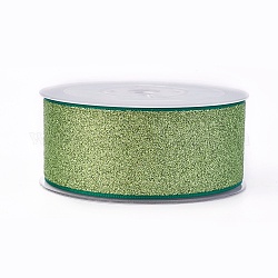 Cintas de poliéster brillante, cinta de brillo, verde, 1-1/2 pulgada (38 mm), aproximamente 50yards / rodillo (45.72 m / rollo)