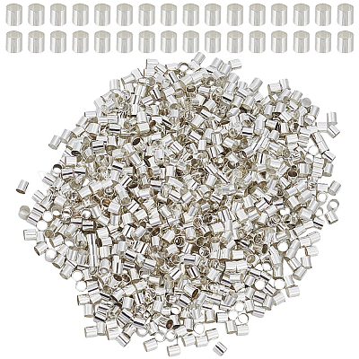 1000 Stück Messing-Crimpperlen&nbsp;KK-PA0001-11-1