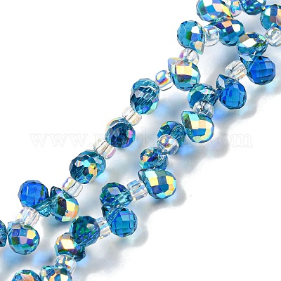 Wholesale Electroplate Transparent Glass Beads Strands Pandahall