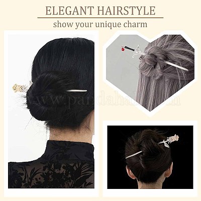 1pc hair gems Hair Chopsticks Metal Hair Stick Japanese Hair