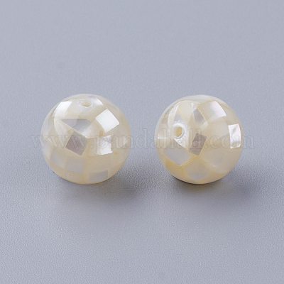 Shell perle bianche naturali&nbsp;X-SSHEL-Q298-12mm-08-1