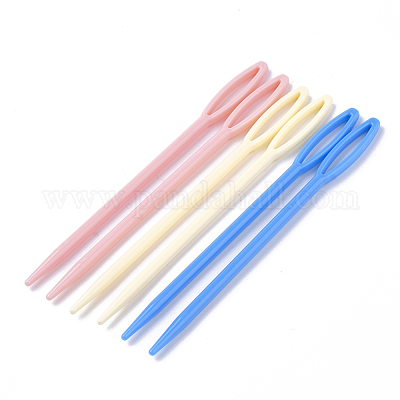 Aiguilles à tricoter en plastique ABS&nbsp;TOOL-T006-42-1