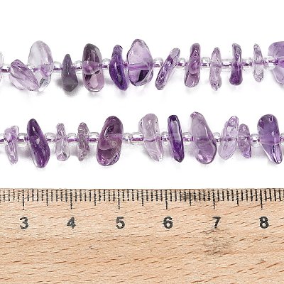 Natürlichen Amethyst Perlen Stränge&nbsp;G-Z124-A01-02-1