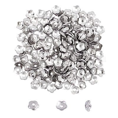 Wholesale UNICRAFTALE About 200pcs 5-Petal Spacer Bead Caps Stainless Steel Bead  Cap Spacers End Cap Jewelry Making Metal Bead Caps for Bracelet Necklace  Jewelry Making 4mm Diameter 