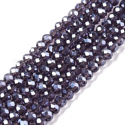Chapelets de perles en verre électroplaqué&nbsp;EGLA-A044-T2mm-A15-1