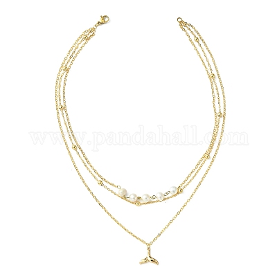 3 collane a strati&nbsp;NJEW-JN02560-1