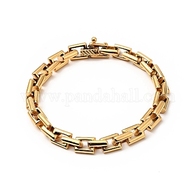 Men's Rectangle Link Chain Bracelet
