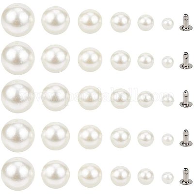 Pearl Patch Imitation Rivets Studs Beads DIY Garment Leather Shoes Wedding Dress 