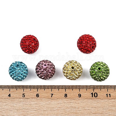 Perles de boule pavé disco &nbsp;RB-Q195-14mm-M-1