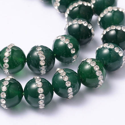 Chapelets de perles rondes en agate naturelle teinte G-L381-02-10mm-1