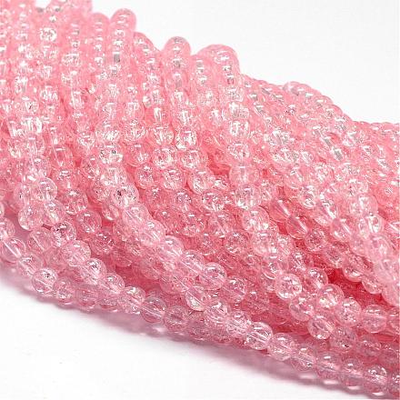 Synthetic Crackle Quartz Beads Strands CCG-K001-4mm-01-1