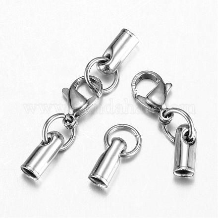 304 Stainless Steel Lobster Claw Clasps STAS-G075-01B-1