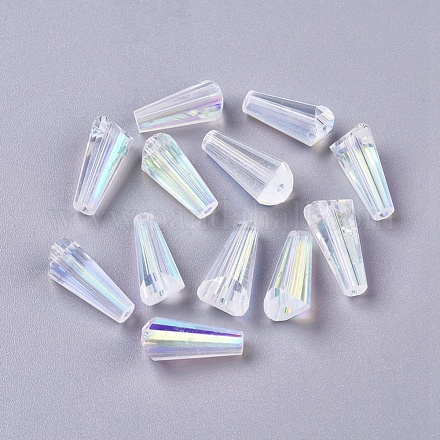 Electroplated Glass Beads X-EGLA-R014-7-1