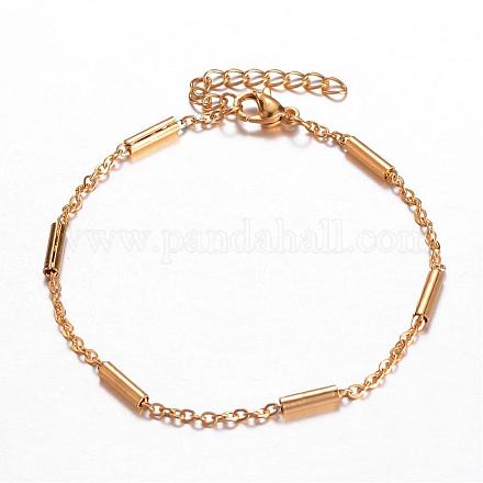 304 Stainless Steel Bracelets BJEW-G511-07G-1