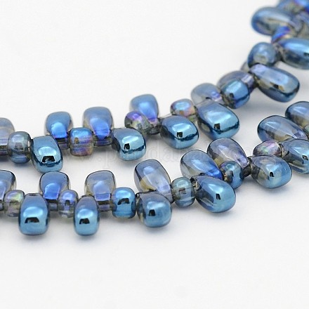 Brins de perles en forme de larme de verre électrolytique EGLA-J073-FR06-1