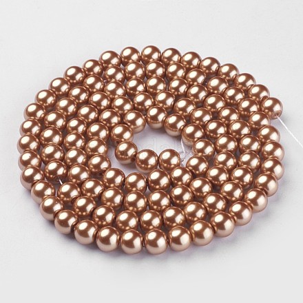 Glass Pearl Beads Strands HY-8D-B48-1