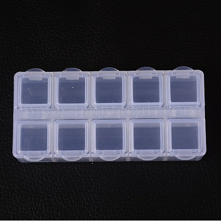 Contenitori di perline di plastica cuboide X-CON-N007-01-1
