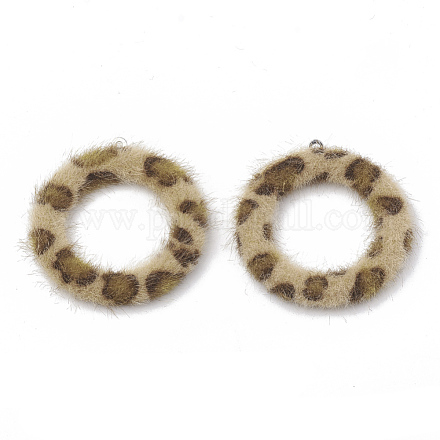 Faux Mink Fur Covered Pendants WOVE-N009-11A-1