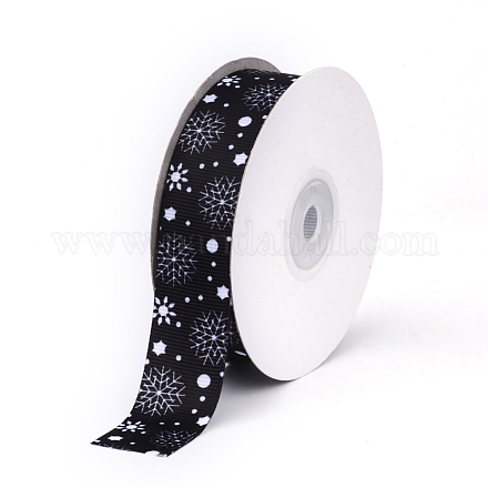 Rubans en gros-grain de polyester imprimés à face unique X-SRIB-Q019-J001-1