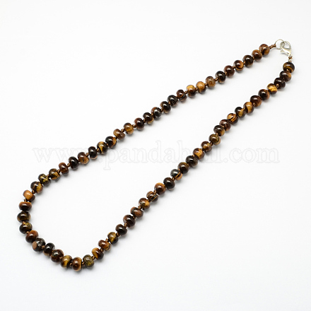 Collane di perline gemstone alla moda NJEW-R211-22-1